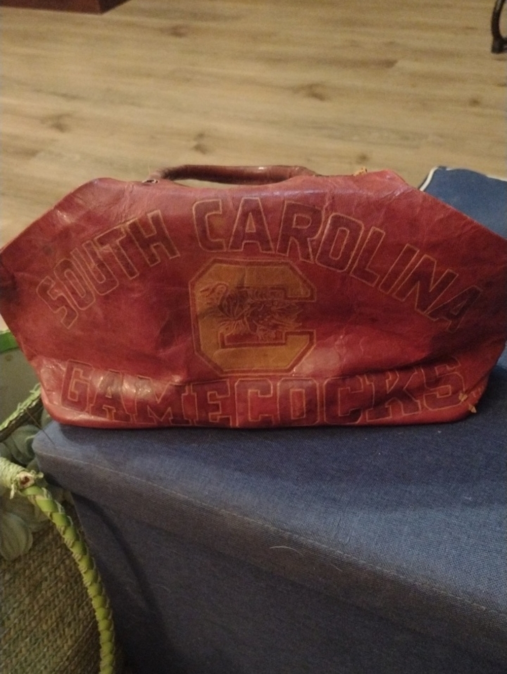 South Carolina Gamecocks Red Leather Tote Bag